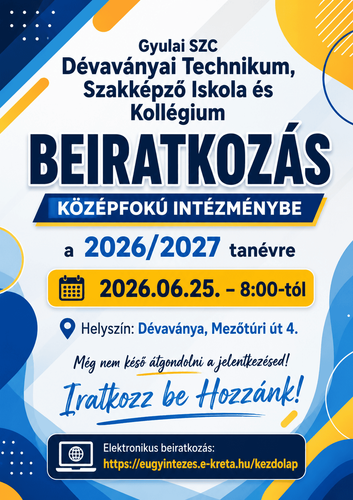 Beiratkozás a 2026/2027-es tanévre